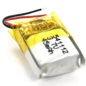 alta qualidade 541112 3.7 v 45 mah bateria de polímero li-ion para produtos digitais