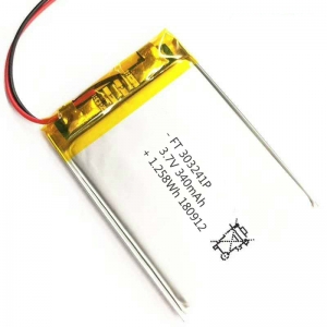Bateria digital de bloqueio de bateria li-polímero 340mah 3.7 v ft303241p