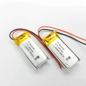 801535 3.7 v 380 mah bateria de polímero de lítio recarregável fone de ouvido mp3 produtos digitais