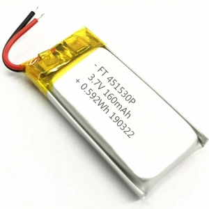 Bateria de polímero de lítio 3.7 v 160 mah ft451530p