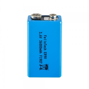 9v 1200mah lítio lisocl2 primário pacote de bateria er9v