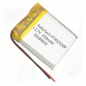 bateria de lipo personalizada 250mah ft402530p 3.7v bateria de polímero de lítio