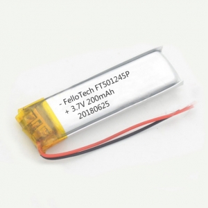 Bateria de polímero de lítio 3.7v 200mah ft501245p