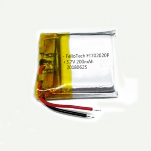 3.7 v lihtium polímero bluetooth jogador bateria ft702020p