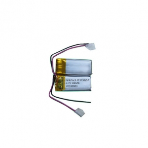 3.7v 50mah wearbale bateria de polímero de lítio ft371025p