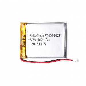 3.7v 560mah baterias de li-polímero ft403442p