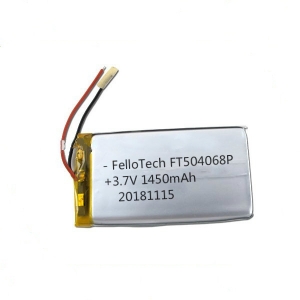 3.7v 1450mah baterias de li-polímero ft504068p