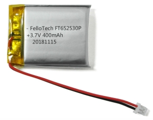 3.7v 400mah wearbale bateria de polímero de lítio ft652530p