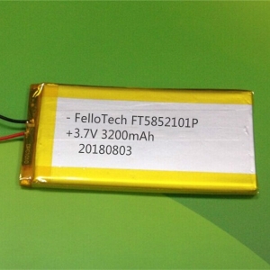 Bateria de polímero de lítio 3.7v 3200mah ft5852101p