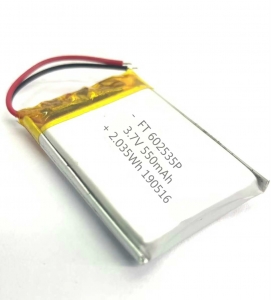 bateria recarregável do polímero do íon do lítio de ft602535p 3.7v 500mah