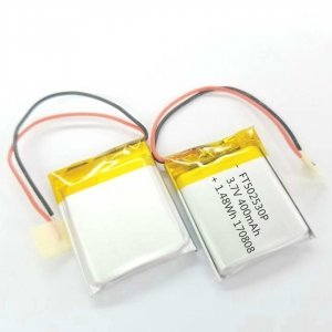 ft502530p 3.7 v 400 mah recarregável fone de ouvido de bateria de polímero de lítio, mp3, produtos digitais