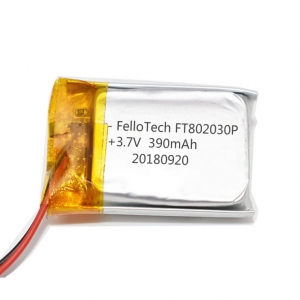 3.7v 390mah bateria de li-polímero ft802030p
