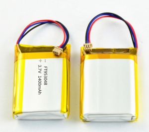 3.7v 1400mah baterias de li-polímero ft953048p