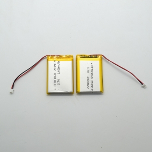 3.7v 1400mah baterias de li-polímero ft703060p