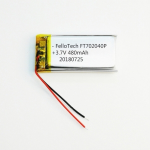 Bateria de polímero de lítio 3.7v 480mah ft702040p