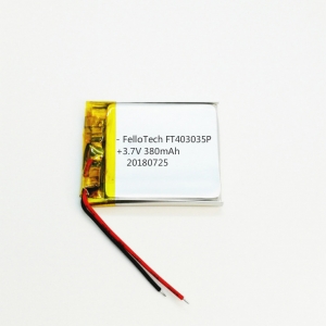 3.7v 380mah baterias de li-polímero ft403035p