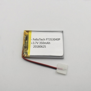 Bateria de polímero de lítio 3.7v 350mah ft353040p
