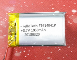 3.7v 1050mah baterias de li-polímero ft614041p
