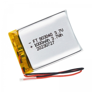 Bateria de polímero de lítio 3.7v 1000mah ft903040p com certificado ul