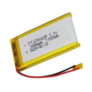 3.7v 2050mah baterias de li-polímero ft634169p
