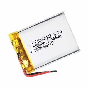 bateria do polímero do lítio de ft603040p 3.7v 650mah com certificado