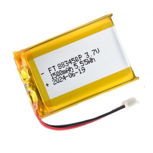 3.7v 1500mah baterias de li-polímero ft883450p
