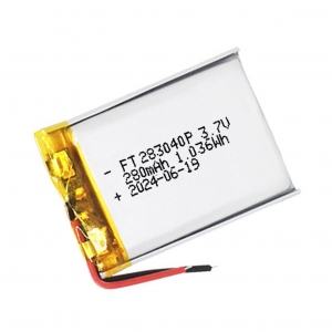 Bateria ft283040p do jogador de bluetooth do polímero do lihtium 3.7v