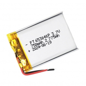 3.7v 750mah baterias de li-polímero ft653040ph
