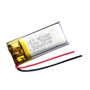 3.7 v lihtium polímero bluetooth jogador bateria ft451220p