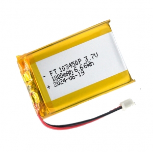 1800mah 3.7 v bateria de li-polímero ft103450p com certificado ul