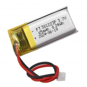 3.7 v 65 mah fone de ouvido bluetooth lipo baterias ft381223p