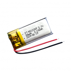 3.7v 80mah ft481220p bateria de polímero de lítio
