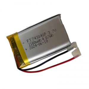 Bateria de polímero de lítio 3.7v 1100mah ft743048p