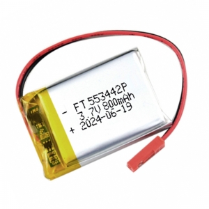 Bateria de polímero de lítio 3.7v 800mah ft553442p