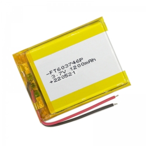 bateria recarregável do polímero do lítio de ft603746p 1200mah 3.7v para brinquedos plásticos